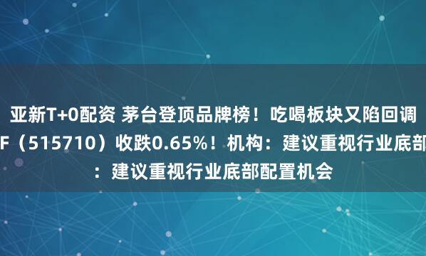 亚新T+0配资 茅台登顶品牌榜！吃喝板块又陷回调，食品ETF（515710）收跌0.65%！机构：建议重视行业底部配置机会